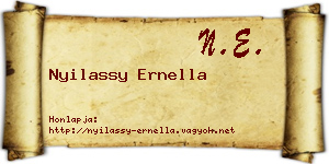 Nyilassy Ernella névjegykártya